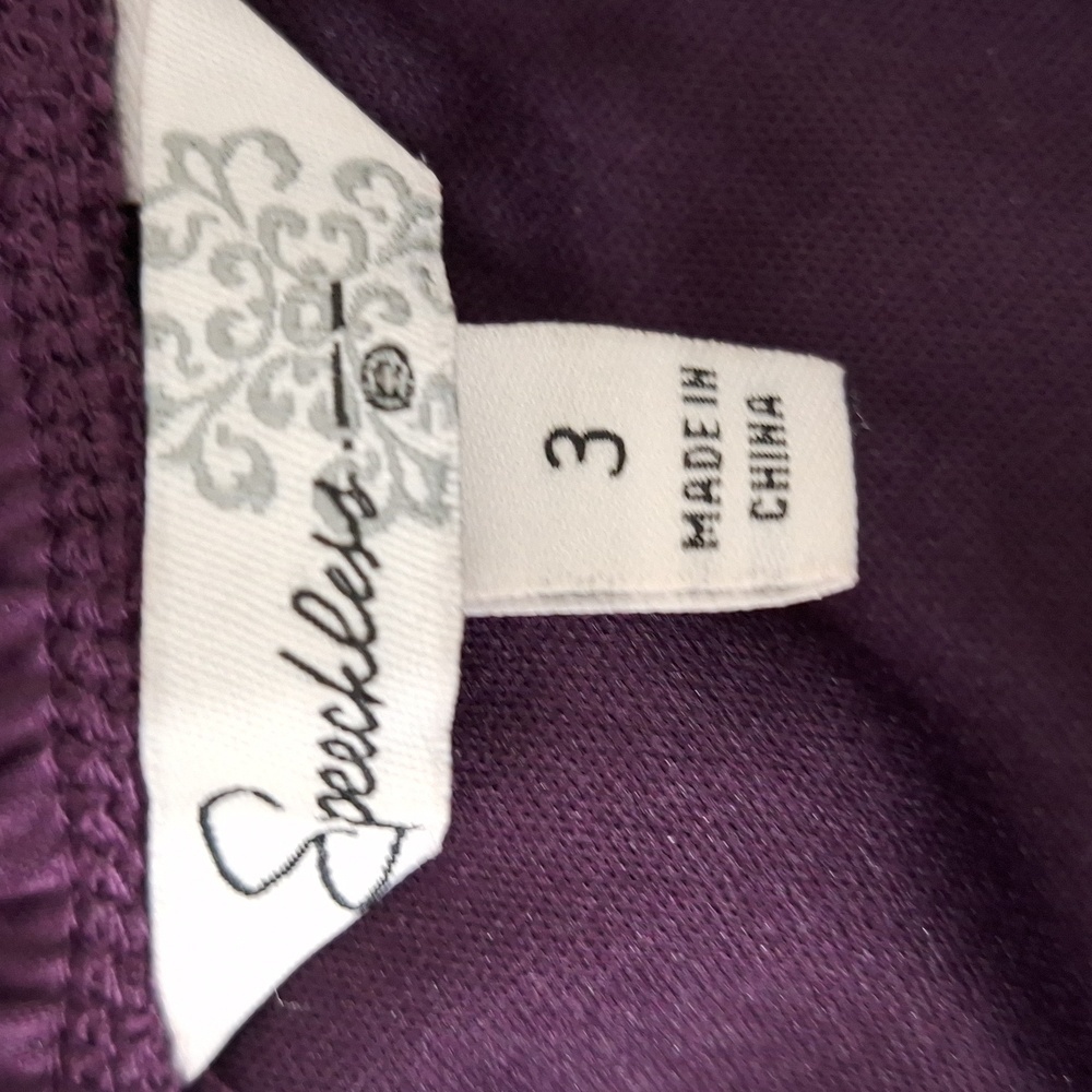 Speckless Y2K Whimsigoth Fairy Purple Strapless Party Dress W/Black Bow Size 3 - Picture 10 of 13